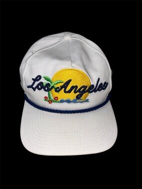 Los Angeles Dodgers New Era White Paradise Golfer Adjustable Hat